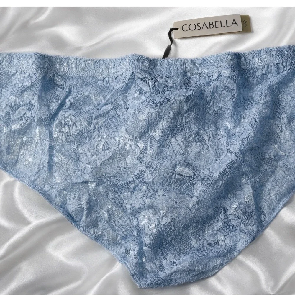 Cosabella Never Say Never Lace Brief Men‎ Soft Stretch Designer Underwear Blue